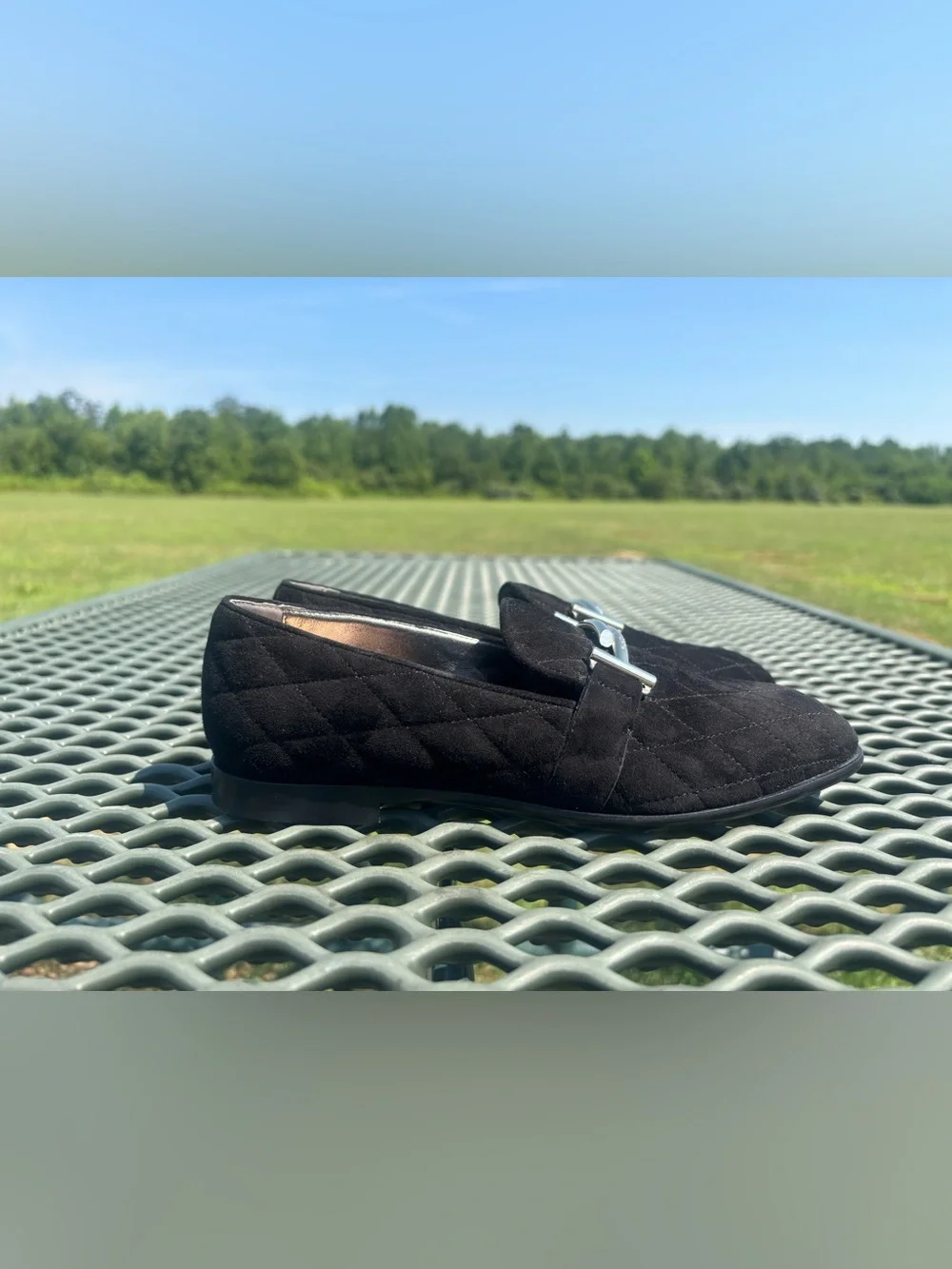 Tods Women Quilted Loafers Suede Diamond Pattern Italy Size 36